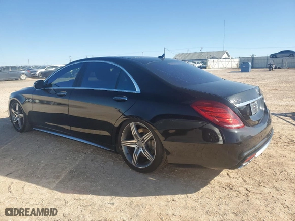 2015 Mercedes-Benz S-Class S 63 AMG with VIN WDDUG7JB2FA070548, listed as a Copart auction lot 81078264 with 33,880 mi miles and Salvage Title. Bid and sale history available at carsss.com. Image 2.