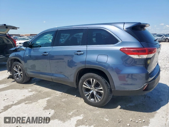 2019 Toyota Highlander LE z VIN 5TDZZRFH0KS324788, wystawiony jako Copart lot #56583055 z przebiegiem 167 001 mil mil oraz Szkoda całkowita • Salvage title. Historia ofert i sprzedaży dostępna na DreamBid. Obrazek 2.