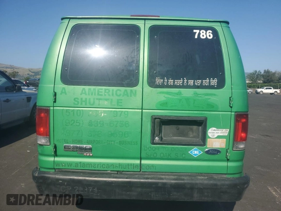 2012 Ford Econoline Passenger XL with VIN 1FBSS3BL0CDB35654, listed as a Copart auction lot 55962135 with Not provided miles and Salvage title. Bid and sale history available at DreamBid. Image 6.