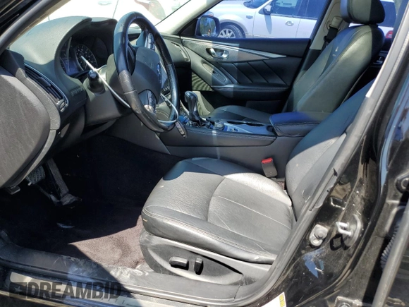 2014 Infiniti Q50 with VIN JN1BV7AP4EM687999, listed as a Copart auction lot 52318195 with 155,516 mi miles and Salvage title. Bid and sale history available at DreamBid. Image 7.