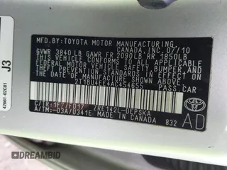 2010 Toyota Corolla with VIN 2T1BU4EE4AC454655, listed as a IAAI auction lot 41858963 with 209,816 mi miles. Bid and sale history available at carsss.com. Image 9.