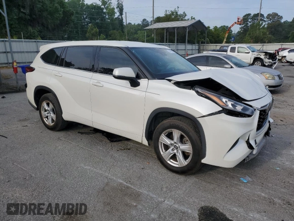 2020 Toyota Highlander L with VIN 5TDCZRAH2LS504059, listed as a Copart auction lot 54101495 with 53,974 mi miles and Salvage title. Bid and sale history available at DreamBid. Image 4.