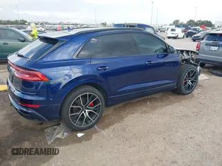 2022 Audi Q8 Prestige with VIN WA1FVBF14ND027851, listed as a IAAI auction lot 41155706 with 54,584 mi miles. Bid and sale history available at carsss.com. Image 4.