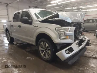 2017 Ford F-150 XL with VIN 1FTEW1EP0HFA49823, listed as a IAAI auction lot 41644627 with 111,338 mi miles. Bid and sale history available at carsss.com. Image 1.