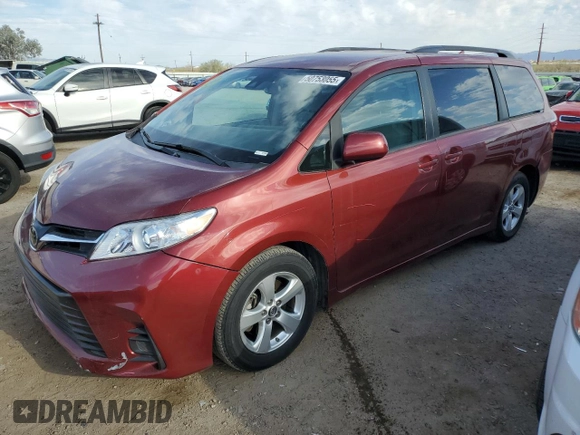 2018 Toyota Sienna LE Auto Access Seat with VIN 5TDKZ3DC5JS905966, listed as a Copart auction lot 50753055 with 107,490 mi miles and Salvage Title. Bid and sale history available at carsss.com. Image 1.