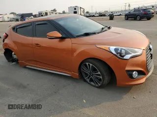 2016 Hyundai Veloster Turbo with VIN KMHTC6AEXGU262656, listed as a Copart auction lot 64466964 with 111,545 mi miles and Salvage Title. Bid and sale history available at carsss.com. Image 4.