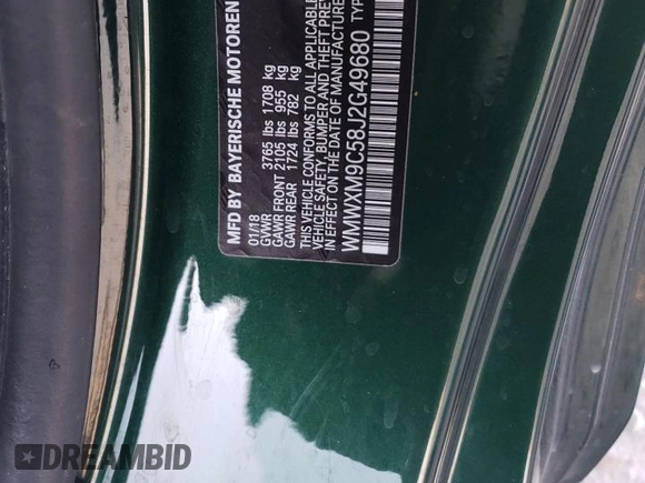 2018 MINI Hardtop John Cooper Works with VIN WMWXM9C58J2G49680, listed as a Copart auction lot 77987754 with 71,401 mi miles and Salvage title. Bid and sale history available at DreamBid. Image 12.