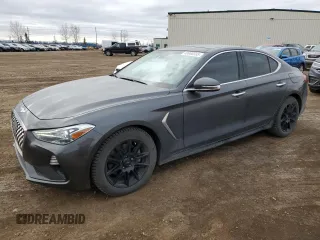 2019 Genesis G70 2.0T Advanced with VIN KMTG44LA8KU011744, listed as a Copart auction lot 48906555 with 100,261 mi miles and Clean Title. Bid and sale history available at carsss.com. Image 1.