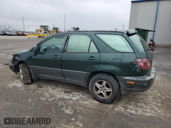 1999 Lexus RX 300 Luxury SUV with VIN JT6HF10U6X0088127, listed as a Copart auction lot 43950965 with 189,607 mi miles and Salvage Title. Bid and sale history available at carsss.com. Image 2.