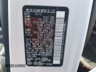 2013 Nissan Juke SL z VIN JN8AF5MVXDT209695, wystawiony jako IAAI lot #41956166 z przebiegiem 140 791 mil mil oraz . Historia ofert i sprzedaży dostępna na DreamBid. Obrazek 9.
