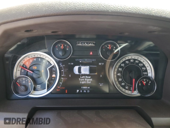 2017 Ram 1500 Lone Star z VIN 1C6RR6LT8HS642768, wystawiony jako Copart lot #53357305 z przebiegiem 119 669 mil mil oraz Szkoda całkowita • Salvage title. Historia ofert i sprzedaży dostępna na DreamBid. Obrazek 9.