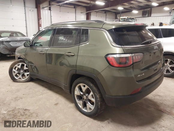 2020 Jeep Compass Limited with VIN 3C4NJDCB0LT127121, listed as a IAAI auction lot 41891605 with 110,373 mi miles. Bid and sale history available at carsss.com. Image 3.