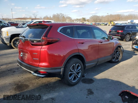 2020 Honda CR-V EX with VIN 7FART6H54LE007786, listed as a Copart auction lot 44129085 with 67,839 mi miles and Salvage Title. Bid and sale history available at DreamBid. Image 3.