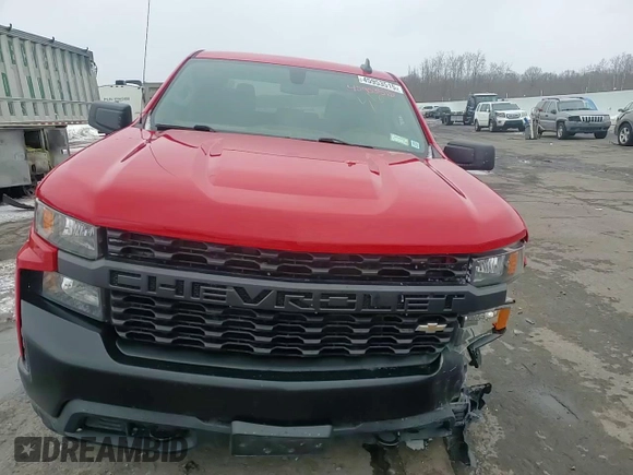 2021 Chevrolet Silverado 1500 Work Truck with VIN 1GCPYAEH3MZ139150, listed as a Copart auction lot 45953515 with 55,394 mi miles and Salvage Title. Bid and sale history available at DreamBid. Image 11.