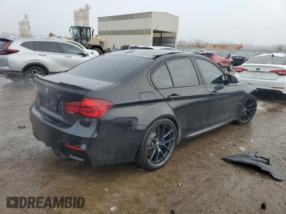 2018 BMW M3 with VIN WBS8M9C50J5K99733, listed as a Copart auction lot 38483924 with 40,210 mi miles. Bid and sale history available at carsss.com. Image 3.