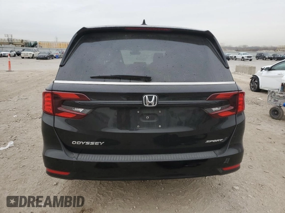 2023 Honda Odyssey Sport with VIN 5FNRL6H71PB042806, listed as a Copart auction lot 81768594 with Not Provided miles and Salvage Title. Bid and sale history available at carsss.com. Image 6.