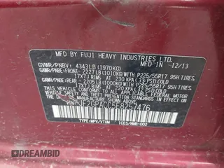 2014 Subaru Crosstrek Premium z VIN JF2GPACC5E8257476, wystawiony jako IAAI lot #42221407 z przebiegiem 167 737 mil mil oraz . Historia ofert i sprzedaży dostępna na DreamBid. Obrazek 9.
