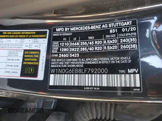 2020 Mercedes-Benz GLC with VIN W1N0G6EB8LF792000, listed as a Copart auction lot 78865224 with 57,663 mi miles and Salvage Title. Bid and sale history available at carsss.com. Image 12.