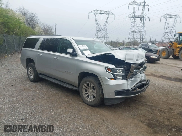 2017 Chevrolet Suburban LT with VIN 1GNSKHKC3HR191078, listed as a IAAI auction lot 41998257 with 165,238 mi miles. Bid and sale history available at carsss.com. Image 1.