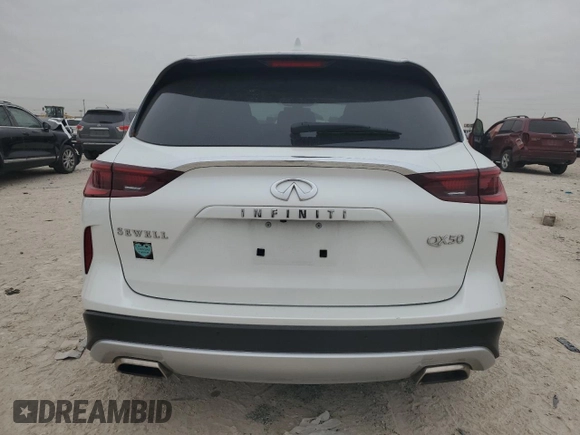 2023 Infiniti QX50 Luxe with VIN 3PCAJ5BA8PF121360, listed as a Copart auction lot 42991135 with 16,340 mi miles and Salvage title. Bid and sale history available at DreamBid. Image 6.