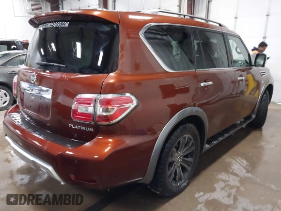 2017 Nissan Armada SV with VIN JN8AY2NC3H9502234, listed as a IAAI auction lot 41579070 with 92,439 mi miles and . Bid and sale history available at DreamBid. Image 4.