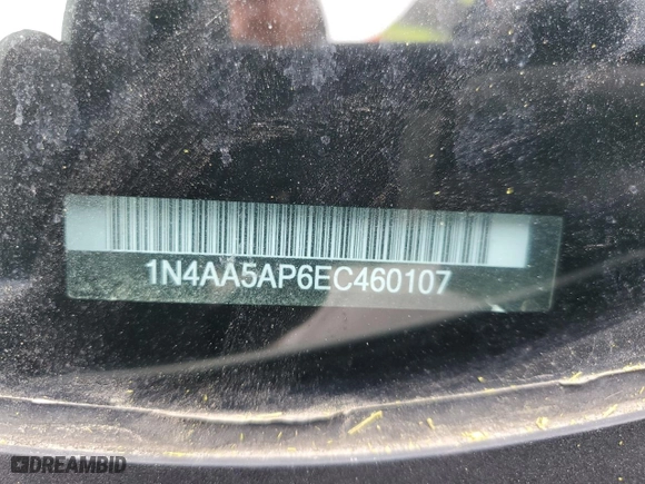 2014 Nissan Maxima 3.5 SV w/Sport Pkg with VIN 1N4AA5AP6EC460107, listed as a Copart auction lot 53662865 with 150,575 mi miles and Salvage Title. Bid and sale history available at carsss.com. Image 12.