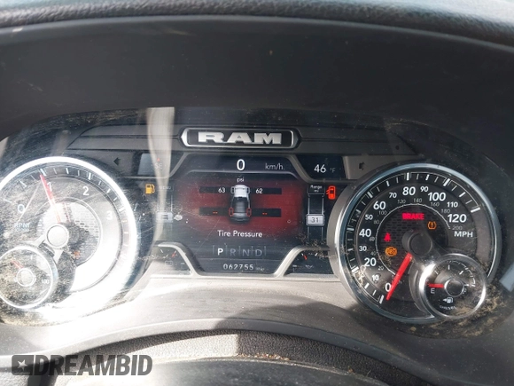 2022 Ram 2500 Tradesman with VIN 3C6UR5CL5NG222389, listed as a IAAI auction lot 38798981 with 62,755 mi miles. Bid and sale history available at carsss.com. Image 7.