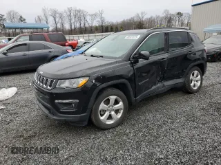2020 Jeep Compass Latitude with VIN 3C4NJCBBXLT153012, listed as a Copart auction lot 48601875 with 60,850 mi miles and Salvage Title. Bid and sale history available at carsss.com. Image 1.