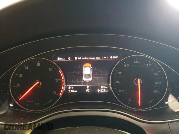 2016 Audi A7 3.0 Premium Plus with VIN WAUWGAFC5GN064672, listed as a Copart auction lot 71574044 with 64,927 mi miles and Salvage Title. Bid and sale history available at carsss.com. Image 9.