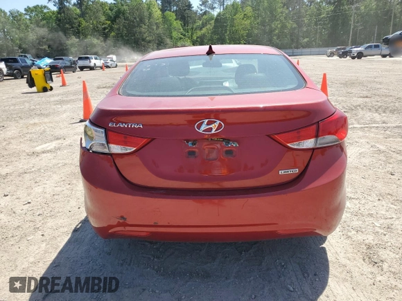 2013 Hyundai Elantra Limited with VIN KMHDH4AE2DU770397, listed as a Copart auction lot 51795655 with 146,281 mi miles and Salvage Title. Bid and sale history available at carsss.com. Image 6.
