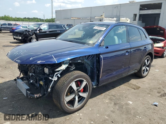 2024 Audi Q5 S line Premium Plus z VIN WA1EAAFY2R2120125, wystawiony jako Copart lot #61986835 z przebiegiem 4 718 mil mil oraz Szkoda całkowita • Salvage title. Historia ofert i sprzedaży dostępna na DreamBid. Obrazek 1.