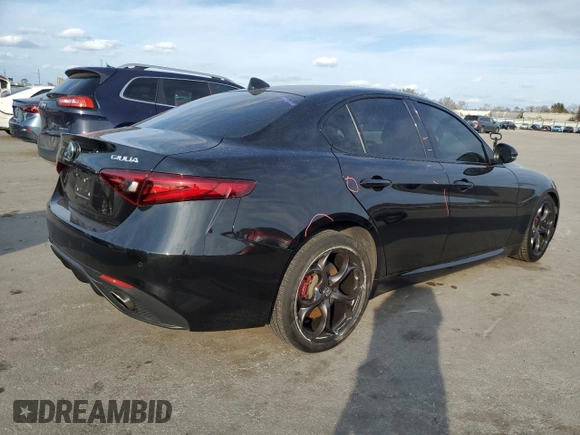 2018 Alfa Romeo Giulia Ti Sport with VIN ZARFAECN9J7566538, listed as a Copart auction lot 38345833 with 58,501 mi miles. Bid and sale history available at carsss.com. Image 3.