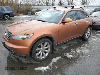 2005 Infiniti FX35 with VIN JNRAS08W65X220393, listed as a Copart auction lot 45422685 with 169,830 mi miles and Salvage Title. Bid and sale history available at carsss.com. Image 1.
