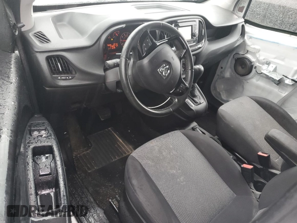 2016 Ram ProMaster City Cargo Tradesman with VIN ZFBERFAT7G6B11181, listed as a Copart auction lot 55583905 with 276,858 mi miles and Salvage Title. Bid and sale history available at DreamBid. Image 8.