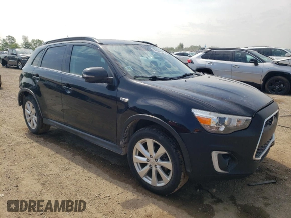 2015 Mitsubishi Outlander GT with VIN 4A4AR4AW3FE025256, listed as a Copart auction lot 59596475 with 110,952 mi miles and Salvage title. Bid and sale history available at DreamBid. Image 4.