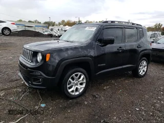 2018 Jeep Renegade Latitude with VIN ZACCJBBBXJPH80170, listed as a Copart auction lot 72568913 with 38,450 mi miles and Salvage Title. Bid and sale history available at carsss.com. Image 1.