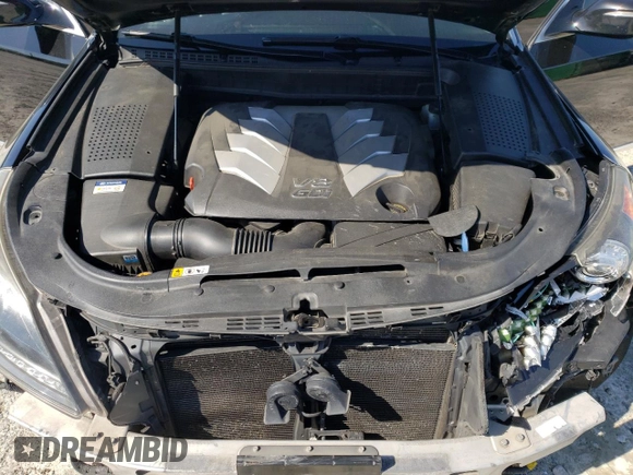 2014 Hyundai Equus Signature with VIN KMHGH4JH8EU073826, listed as a Copart auction lot 52123215 with 144,477 mi miles and Salvage Title. Bid and sale history available at DreamBid. Image 11.