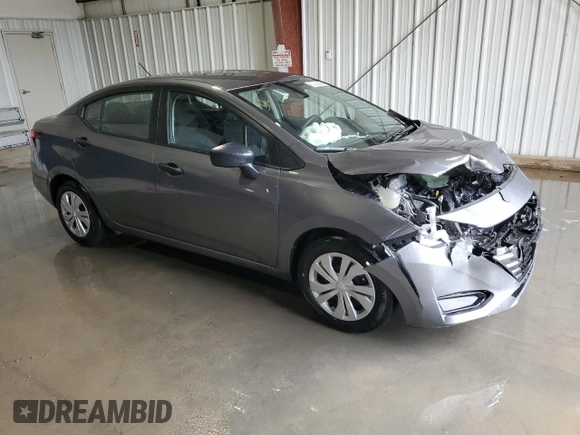 2024 Nissan Versa S with VIN 3N1CN8DVXRL923107, listed as a Copart auction lot 59899525 with 20,566 mi miles and Salvage title. Bid and sale history available at DreamBid. Image 4.