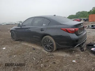 2018 Infiniti Q50 Luxe with VIN JN1EV7AR6JM441982, listed as a Copart auction lot 59939945 with 97,702 mi miles and Salvage title. Bid and sale history available at DreamBid. Image 2.