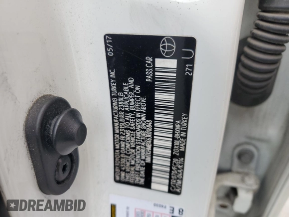 2018 Toyota C-HR XLE с VIN NMTKHMBX6JR016848, выставлен на аукционе Copart как лот 56939615 с пробегом 65 510 миль миль и Списание • Salvage title. История ставок и продаж доступна на DreamBid. Изображение 13.