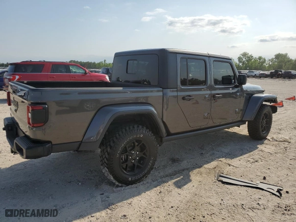 2024 Jeep Gladiator Willys with VIN 1C6HJTAG6RL107893, listed as a Copart auction lot 53328945 with 8,961 mi miles and Salvage Title. Bid and sale history available at carsss.com. Image 3.