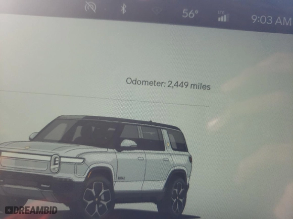 2024 Rivian R1S Adventure with VIN 7PDSGBBA5RN044560, listed as a Copart auction lot 70594924 with 2,449 mi miles and Salvage Title. Bid and sale history available at carsss.com. Image 9.