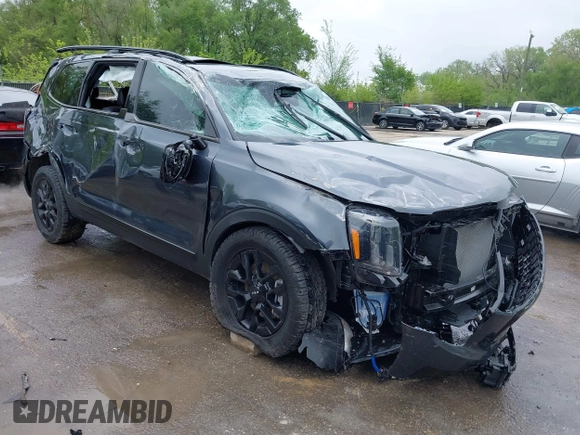 2024 Kia Telluride SX Prestige X-Line z VIN 5XYP5DGC9RG530255, wystawiony jako IAAI lot #42126741 z przebiegiem 8 595 mil mil oraz . Historia ofert i sprzedaży dostępna na DreamBid. Obrazek 1.
