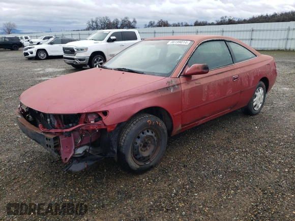 2000 Toyota Solara SE with VIN 2T1CG22P9YC375675, listed as a Copart auction lot 86199014 with 168,998 mi miles and Salvage Title. Bid and sale history available at carsss.com. Image 1.