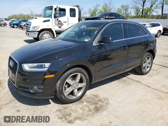 2015 Audi Q3 Premium Plus with VIN WA1BFCFS1FR004865, listed as a Copart auction lot 53348405 with 130,521 mi miles and Salvage title. Bid and sale history available at DreamBid. Image 1.