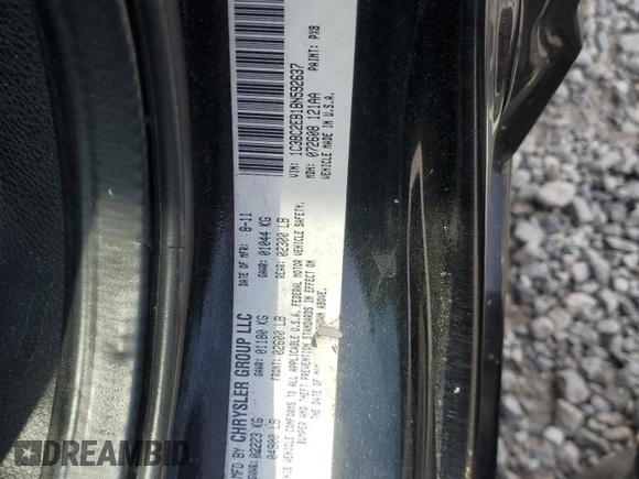 2011 Chrysler 200 Touring with VIN 1C3BC2EB1BN592637, listed as a Copart auction lot 49048255 with 106,603 mi miles and Salvage Title. Bid and sale history available at carsss.com. Image 12.
