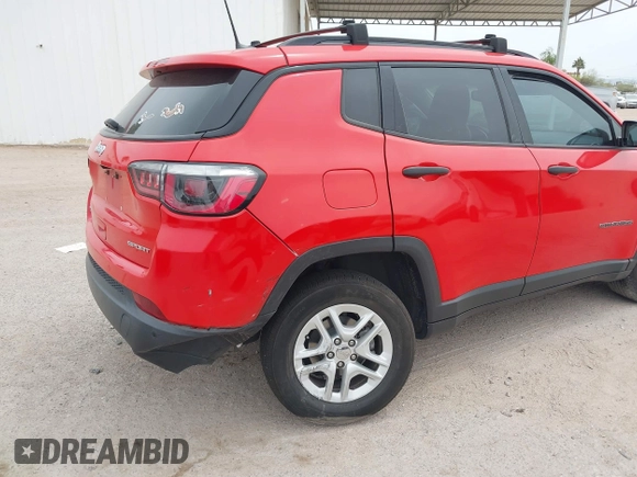 2017 Jeep Compass Sport with VIN 3C4NJDABXHT642198, listed as a IAAI auction lot 42385002 with 82,626 mi miles and . Bid and sale history available at DreamBid. Image 6.