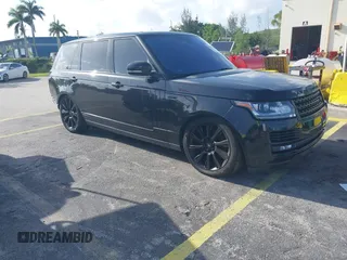 2015 Land Rover Range Rover Supercharged z VIN SALGS3TF0FA202892, wystawiony jako IAAI lot #42505449 z przebiegiem 83 400 mil mil oraz . Historia ofert i sprzedaży dostępna na DreamBid. Obrazek 1.