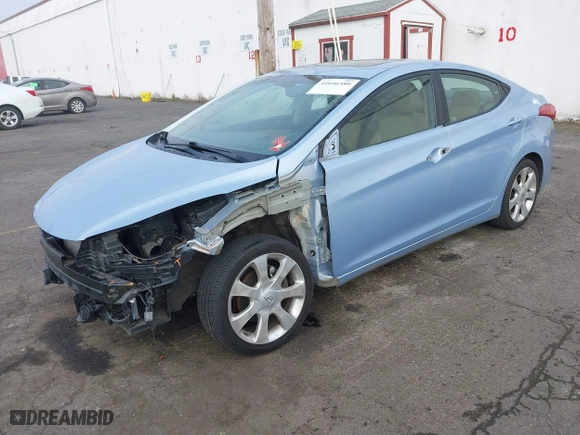 2012 Hyundai Elantra GLS with VIN KMHDH4AEXCU192161, listed as a IAAI auction lot 41646580 with 91,219 mi miles. Bid and sale history available at carsss.com. Image 2.