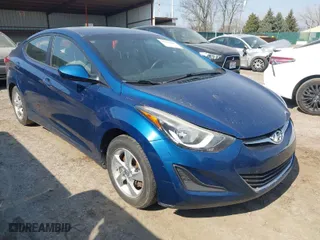 2014 Hyundai Elantra SE with VIN KMHDH4AEXEU044207, listed as a IAAI auction lot 41793567 with 85,102 mi miles. Bid and sale history available at carsss.com. Image 1.